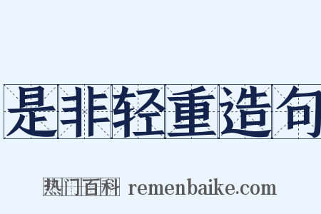 是非轻重造句是什么意思的图片
